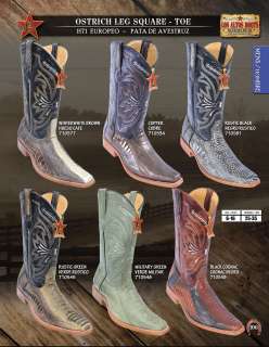    Toe Ostrich Leg Mens Western Cowboy Boots Diff. Colors/Sizes  