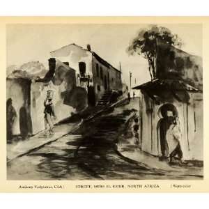  1944 Print Street Cityscape World War II Mers El Kebir North Africa 