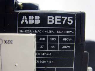ABB BE75C *EX Block Contactor for Powerware Plus 50 UPS  