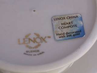 Boxed Vintage Lenox Compote Dish Hnd Decorated 24K Gold  