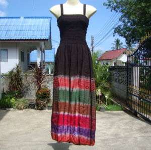 NEW LADIES RAYON SUMMER PARTY DRESS MULTI COLOR TIE DYE  
