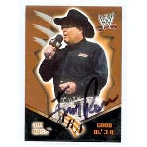  Jim Ross Autographed/Hand Signed Wrestling Card 2002 Fleer 