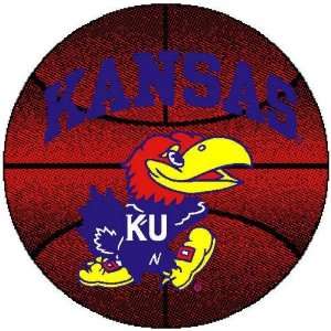  Kansas University Jayhawks Basketball Rug 4 Round