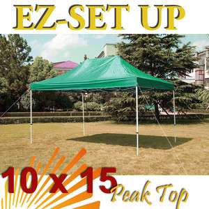 GREEN 10x15 EZ Pop Up Canopy Gazebo Party Wedding Tent NEW  