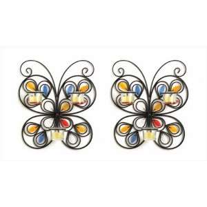   Wings Butterfly Votive Candle Holders Set of 2