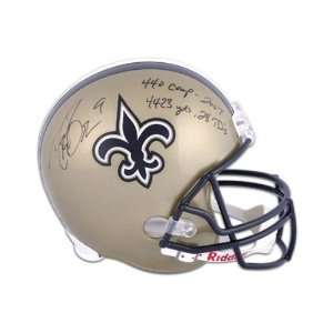  Autographed Helmet  Details New Orleans Saints, 440 Completions 