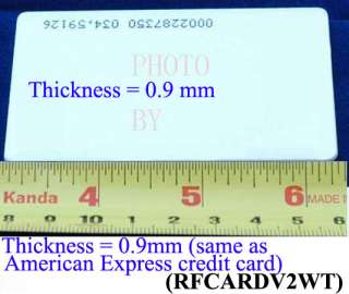 Thickness is 0.9mm, as thin as yourAmerican Express or VISA credit 