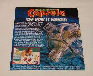 1989 Motorized CAPSELA paper ad ~ See How It Works  