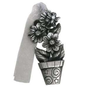  Gloria Duchin Genuine Pewter Flower Pot Ornament 