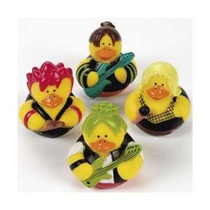  One Dozen (12) Female Rock Star Rubber Duckys Toys 