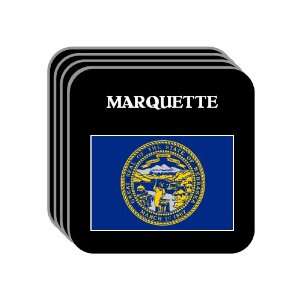  US State Flag   MARQUETTE, Nebraska (NE) Set of 4 Mini 