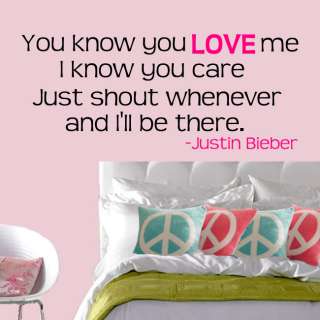 Justin Bieber You Know You Love Me Wall Decal  