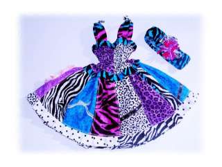 A2BB EC Boutique BCMM Custom Zebra pageant dress set  