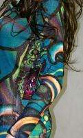 ED HARDY MERMAID/WAVES TATTOO DRESS/HOODIE~2010~S  