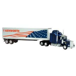  Kenworth W900 Trailer with Logo and American Flag 143 
