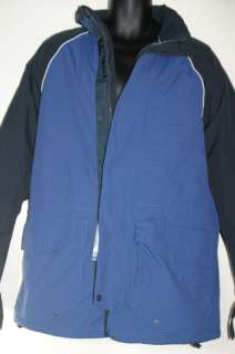 Mens Nautica Rain Waterproof Jacket Coat M Blue Black  