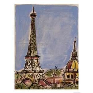  Eiffel Tower Premium Giclee Poster Print by Susan Gillette 