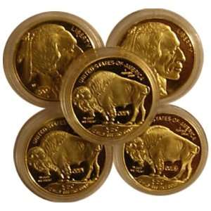    Lot of 5   2007 $50 Buffalo Gold Replica Coins 
