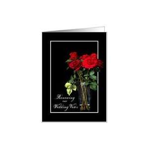  Wedding Vows   Renewal   Vase Red Roses   Romantic Card 