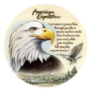  American Expedition Eagle Stone Coasters (4) Kitchen 