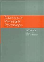 Advances in Personality Psychology Volume 1, (0415227682), Sarah E 