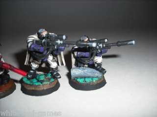 Warhammer 40k   Space Marines   Scouts with Camo Cloaks and Sniper 