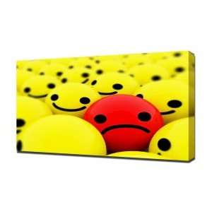  Emo Smiley   Canvas Art   Framed Size 40x60   Ready To 
