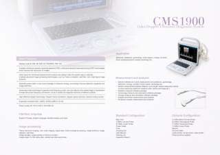 CMS1900 Color Doppler Ultrasonic Diagnostic System Scanner Three Years 