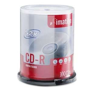  imation® CD R Recordable Disc DISC,CDR,52X,100SPINDL,SR 