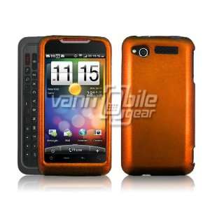 VMG HTC Merge   Orange Hard 2 Pc Rubberized Snap On Plastic Case [In 