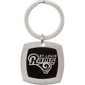  Stainless Steel St. Louis Rams Logo Keychain Sports 