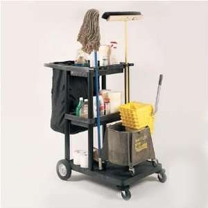  Luxor 3 Shelf janitorial/cleaning cart with nylon bag 
