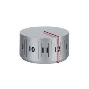  Lexon Around Analog Table Clock, Silver 4.25