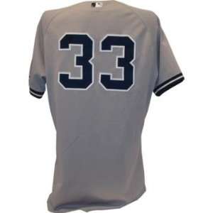  Nick Swisher #33 Yankees 2010 Game Used Grey Jersey (48 
