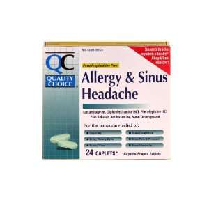  Quality Choice Sinus Allergy Headache Pe Relief Caplet 24 