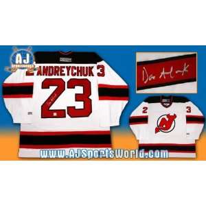 Dave Andreychuk Autographed Jersey   New Devils   Autographed NHL 