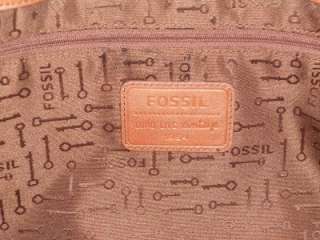 Fossil Vintage Reissue VRI Weekender Brown Leather Large Handbag Tote 