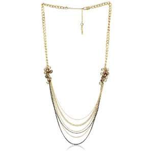   New York Modern Vintage Bronze Cherry Bead Long Necklace Jewelry
