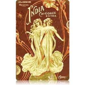  India Coffee Vintage Look Ad Sign Patio, Lawn & Garden