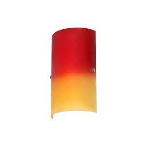  Fluorescent Wall Lamp Red / Orange Finish by Dainolite 