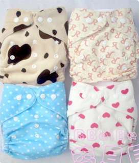 1pcs Velcro AIO Baby adjustable Cloth Diapers Nappies  