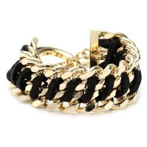 Vince Camuto Holiday Items Leather and Chain Bracelet
