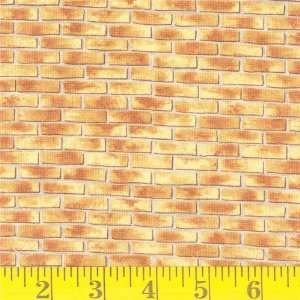   Builders Yard Bricks Gold Fabric By The Yard Arts, Crafts & Sewing