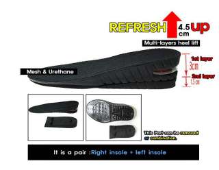 Height Insole Heel Insert Shoe Air Increase Taller Pad Unisex Fits 