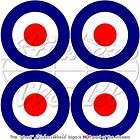 RAF Royal AirForce Type D Roundel UK 2/5cm Stickers x4