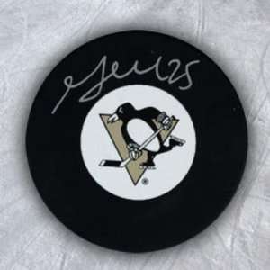 Autographed Maxime Talbot Puck   Autographed NHL Pucks  