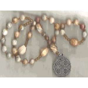  Anglican Rosary of Lacy Agates with Episcopal Service 