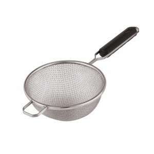 Stainless Steel Strainer, Double Mesh Dia 6 1/4 In. X 6 5/8 In. Hd 