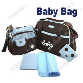  5Pcs Style Multi Function 2COLOR Baby Diaper Nappy Changing Bag  
