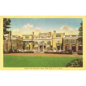  1940s Vintage Postcard Franklin D. Roosevelts Home Hyde 